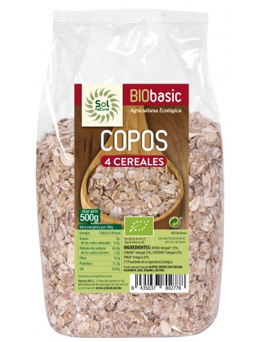 Copos De 4 Cereales Bio 500 G de Solnatural