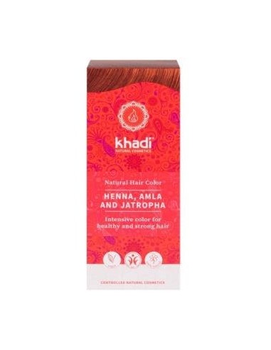 Henna Natural Con Amla Y Jatropha 100Gr. de Khadi