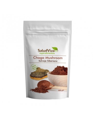 Chaga Mushroom Salvaje Siberiano 100 Grs. de Salud Viva