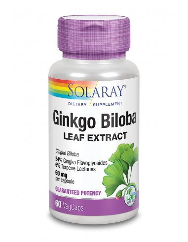 Ginkgo Biloba 60 Mg 60 Caps de Solaray