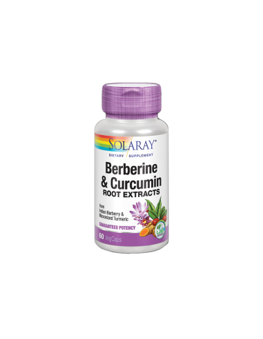 Berberine & Curcuma 600 Mg 60 Caps de Solaray