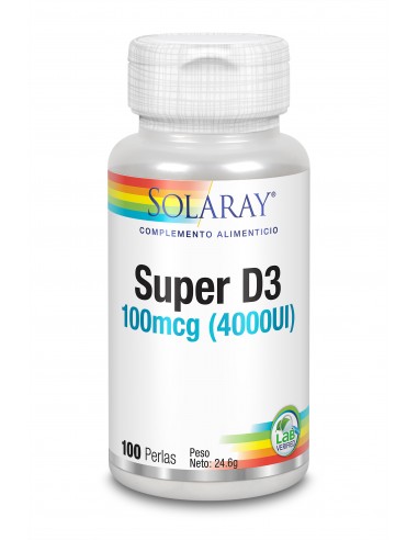 Super D3 4000 Ui 100  Perlas de Solaray