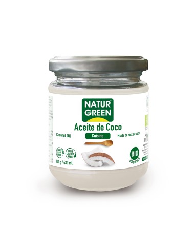 Aceite De Coco Cuisine Desodorizado 400Gr. Bio de Naturgreen