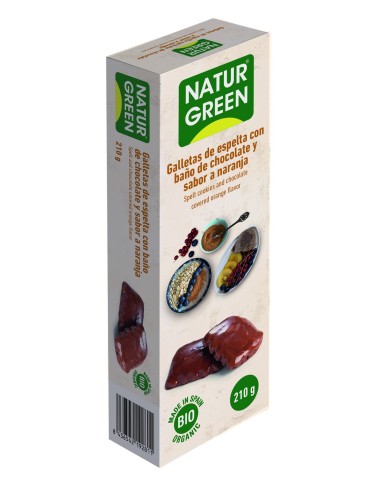 Ecogalleta Choco Naranja Espelta Baño De Chocolate de Naturg