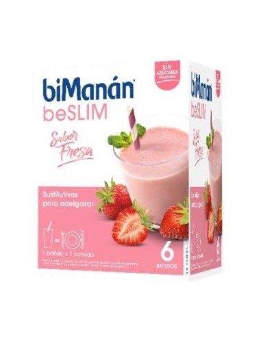 Batido Sustitutivo Fresa 6 Sobres Bimanan