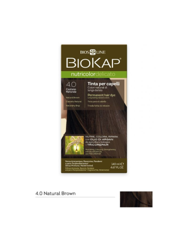 Tinte Brown Gentle Dye 140 Ml Castaño Natural 4.0 de Biokap