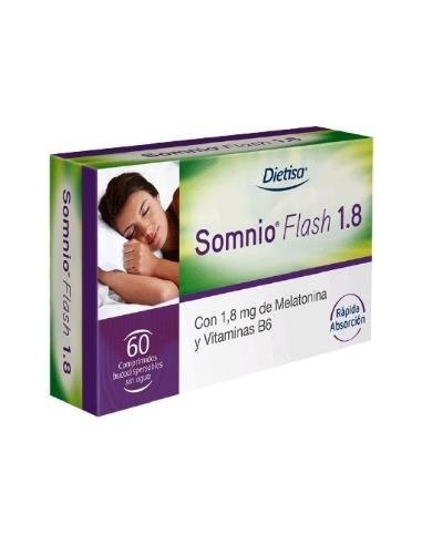 Somnio Flash Melatonina 1,8Mg. Vit. B6 60Comp. de Dietisa