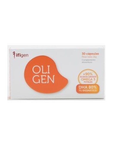 Oligen Dha 80% Tg Enzimatico 30 Cápsulas  Ifigen