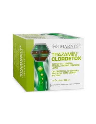 Trazamin Clordetox   Clorofila + Clorela + Brócoli + Gluconato De Hierro + Jenjibre + Zinc.    20 Viales X 11Ml Marnys