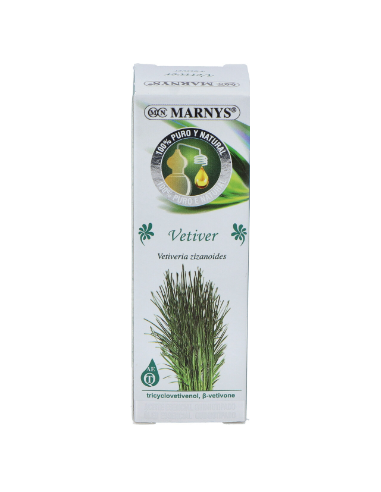 Aceite Esencial Alimentario De Vetiver      Estuche Con Botella - 15 Ml Marnys