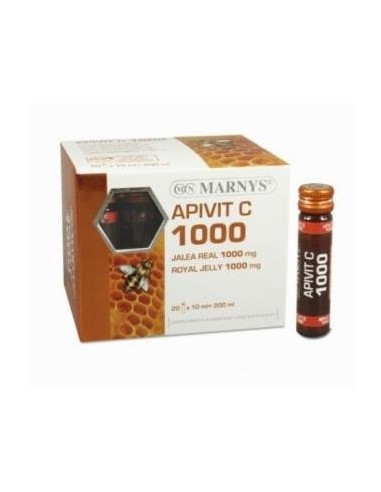 Apivit C 1000 Mg (Jalea Real + Vit. C)  20 Viales  X 1000 Mg Marnys