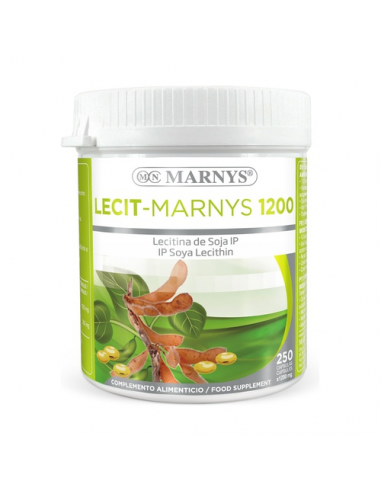 Lecit Marnys - Lecitina De Sja Ip + Aceite De Soja Ip     250 Cápsulas  X 1200 Mg Marnys