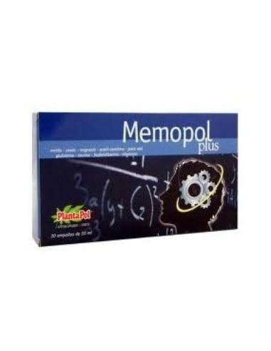 Memopol Plus (Mirtilo, Cassis , Jalea Real, Aminoácidos, Fosfatidilserina, Magnesio, Vit. B, C,E) 30 amp. Plantapol