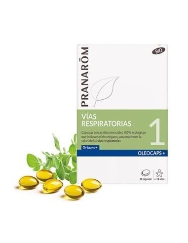 Oleocaps+ Plus 1 Vias Respiratorias 30Cap. Bio de Pranarom