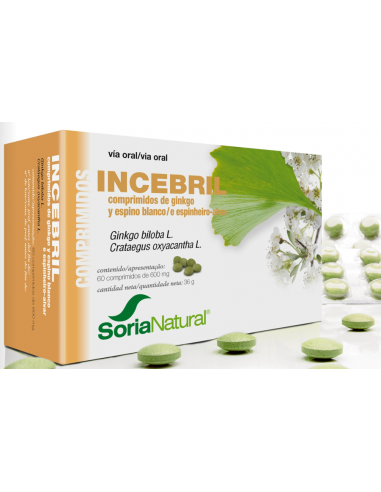 Incebril Ginkgo Y Espino Blanco 60 Comprimidos de Soria Natu