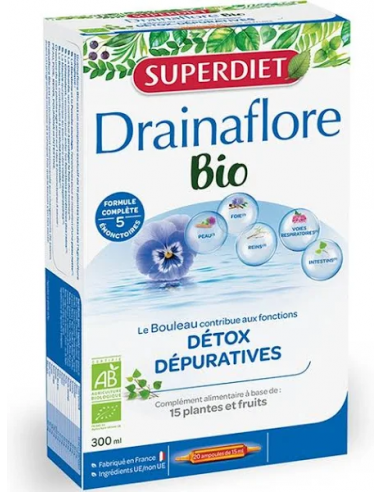 Drainaflore Bio - 20 Amp. De 15 Ml de Superdiet