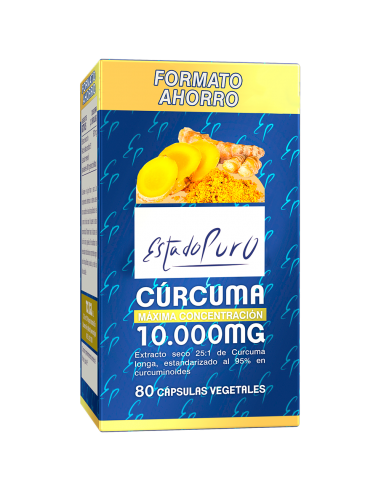 Curcuma 10.000Mg. 80Cap. Estado Puro de Tongil