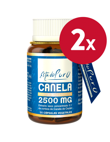 Pack 2 Unidades Canela 2500Mg. 30Cap. Estado Puro de Tongil.