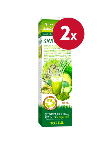 Pack 2 Unidades Aktidrenal Savia Verde 500Ml. Lineabel de To