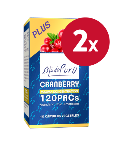 Pack 2 Unidades Cranberry 120 Pacs 40Cap. Estado Puro de Ton