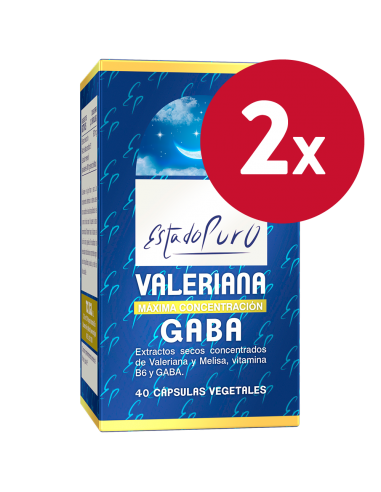 Pack 2 Unidades Valeriana Con Gaba 40Cap. Estado Puro de Ton