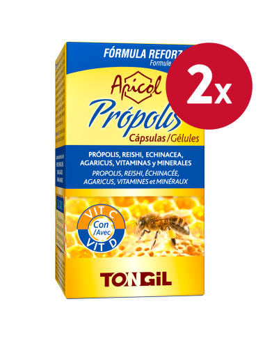 Pack 2 Unidades Apicol Propolis 40Cap. de Tongil.