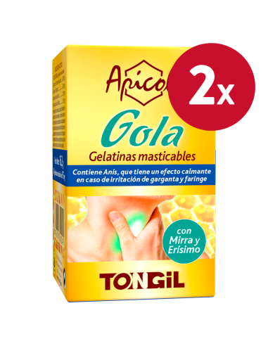 Pack 2 Unidades Apicol (Aligel) Gola Plus 24 Perlas de Tongi