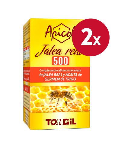 Pack 2 Unidades Apicol Jalea Real 500Gr. 60 Perlas de Tongil