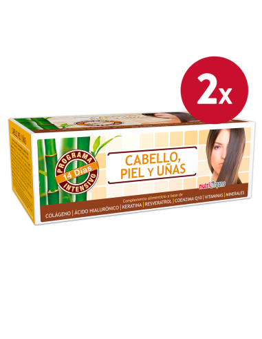 Pack 2 Unidades Cabello, Piel Y Uñas 14 Ampollas de Tongil.