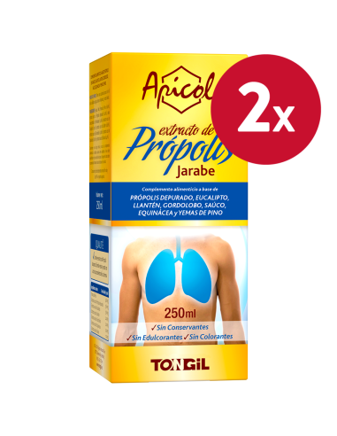 Pack 2 Unidades Apicol Extracto Propolis Jarabe 250Ml. de To