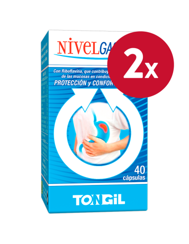 Pack 2 Unidades Nivelgastric (Stomacalm) 40Cap. de Tongil.