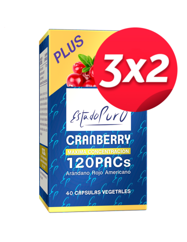 Pack 3X2 Cranberry 120 Pacs 40Cap. Estado Puro de Tongil..