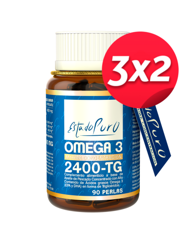 Pack 3X2 Omega 3 2400 Tg 90 Perlas Estado Puro de Tongil..