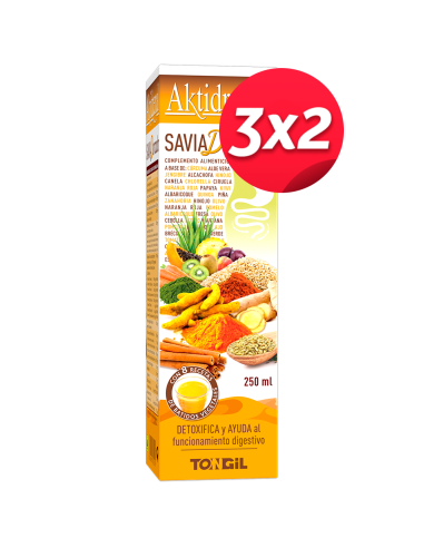 Pack 3X2 Aktidrenal Savia Dorada 250Ml. Lineabel de Tongil..