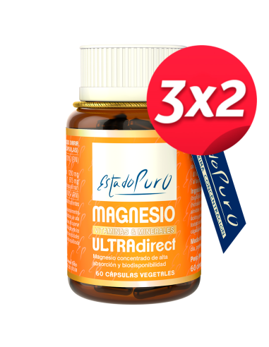 Pack 3X2 Magnesio Ultra Direct 60Cap. Estado Puro de Tongil.