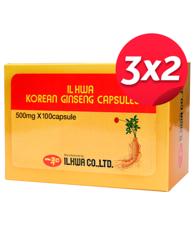 Pack 3X2 Ginseng Il Hwa 100Cap.Blister de Tongil..