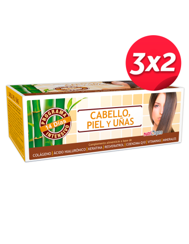 Pack 3X2 Cabello, Piel Y Uñas 14 Ampollas de Tongil..