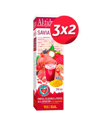 Pack 3X2 Aktidrenal Savia Roja 250Ml. Lineabel de Tongil..