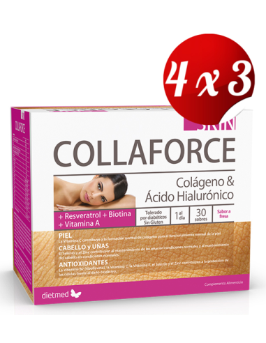 Pack 4x3 uds Collaforce Skin  30 X 8,1G Sobres De Dietmed