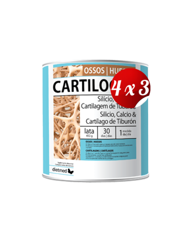 Pack 4x3 uds Cartilogen Huesos Lata 450 G De Dietmed