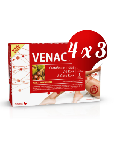 Pack 4x3 uds Venactiv  20 X 15 Ml Ampollas De Dietmed