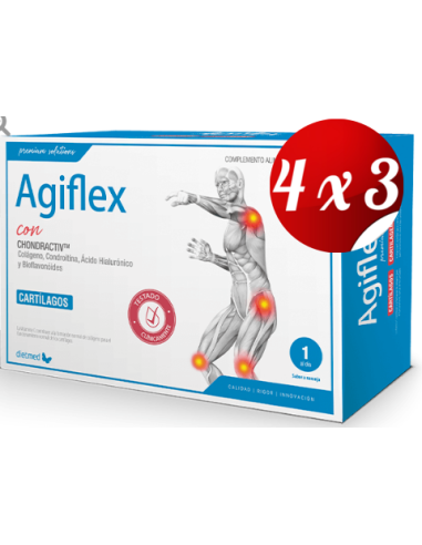 Pack 4x3 uds Agiflex  20 X 15 Ml Ampollas De Dietmed