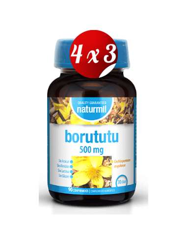 Pack 4x3 uds Borututu 500 Mg  90 Comprimidos De Dietmed