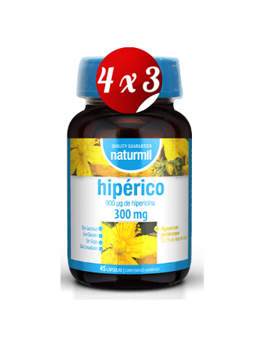 Pack 4x3 uds Hiperico 300 Mg  45 Capsulas De Dietmed