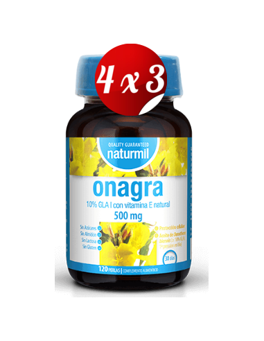 Pack 4x3 uds Onagra 500 Mg Perlas 120 Capsulas De Dietmed