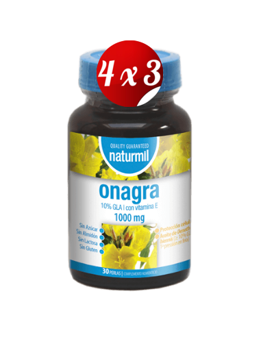 Pack 4x3 uds Onagra 1000 Mg Perlas 30 Capsulas De Dietmed