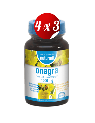 Pack 4x3 uds Onagra 1000 Mg Perlas 60 Capsulas De Dietmed