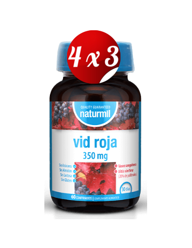 Pack 4x3 uds Vid Roja 350 Mg  60 Comprimidos De Dietmed