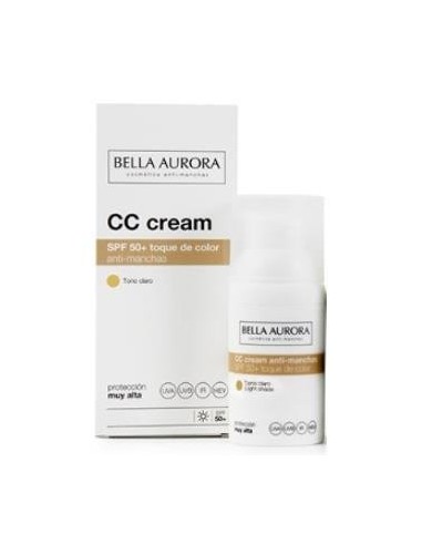 Cc Cream Spf 50+ Tono Medio 30 Mililitros Bella Aurora