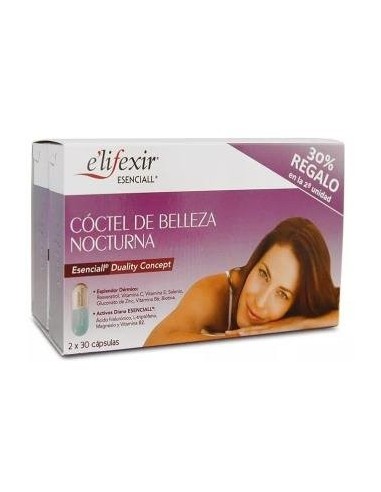 Elifexir Esenciall Coctel Belleza Nocturna 60 Cápsulas  Elifexir